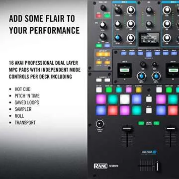 RANE DJ SEVENTY Mixer for Serato DJ with Akai Pads