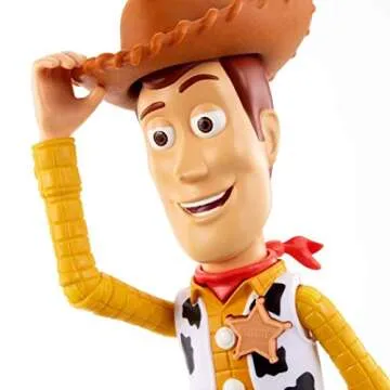 Disney Pixar Toy Story 4 True Talkers Woody Figure, 9.2 in Posable, Talking Character Figure with Authentic Movie-Inspired Look and 15+ Phrases, Gift for Kids 3 Years and Older
