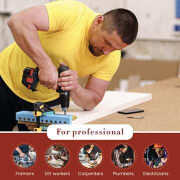 Style n Craft Leather Framer's Tool Belt Combo - 4 Piece Set for Men - Full-Grain Leather with 17 Pockets, Tape Holder & Hammer Loop - Heavy Duty Nylon Stitch - Ideal Carpenter's Tool Belt