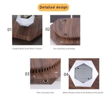 MOOCCI Floating Plant Pot Magnetic Levitating Plant Pot for Succulents, Air Bonsai and Fake Flowers and Plants, Unique Decor for Home, Office and Desk (Brown)