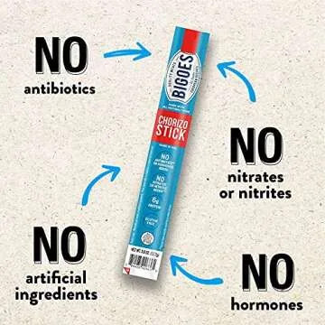 Tasty BIGOES Chorizo Jerky Sticks - Low Carb Keto Snack
