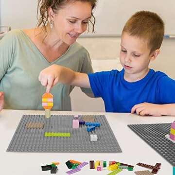 Lekebaby Classic Baseplates Building Base Plates for Building Bricks 100% Compatible with Major Bran...