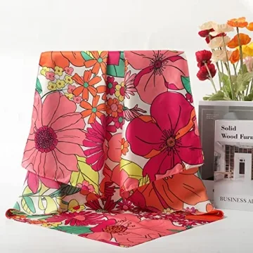 AWAYTR 35” Silk Scarf for Women - Stylish Hair Accessory