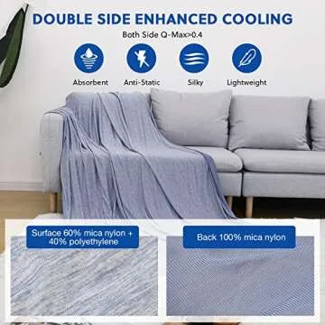 HOMFINE Cooling Blanket - Lightweight Summer Sleep Solution