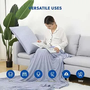HOMFINE Cooling Blanket - Lightweight Summer Sleep Solution