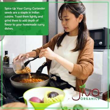 Jiva USDA Organic Coriander Seeds Whole 7 Ounce - New!