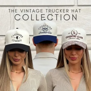 Trendy Vintage Trucker Hat for Men & Women - Country Cowboy Style