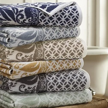 Modern Threads Luxurious Jacquard Towel Set - 6-Piece Collection