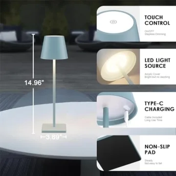 Stylish Rechargeable LED Table Lamp for Indoor and Outdoor Use