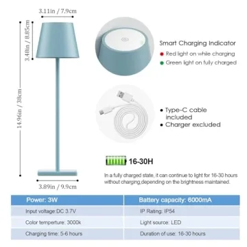 Stylish Rechargeable LED Table Lamp for Indoor and Outdoor Use
