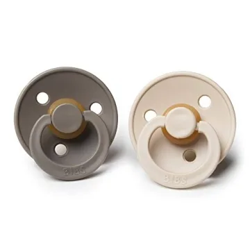 BIBS Natural Rubber Baby Pacifier - Safe & Cute 2-Pack