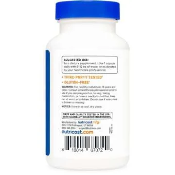 Nutricost Hyaluronic Acid Capsules 100mg,120 Vegetarian Capsules - Gluten Free, Non-GMO