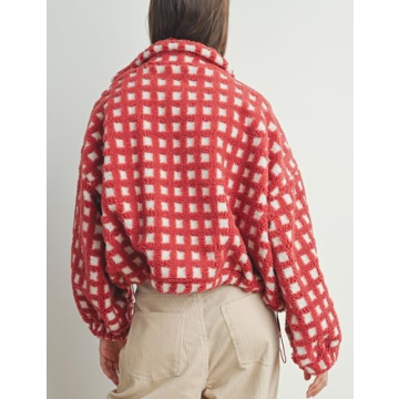 Stylish Cropped Sherpa Fleece Jacket for Women