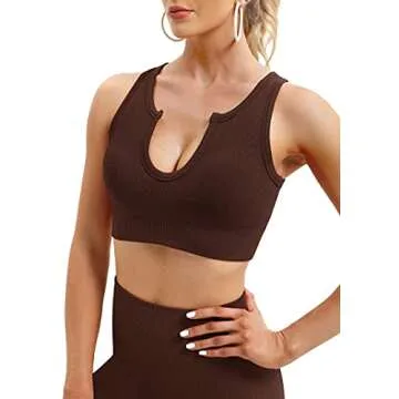 IUGA Workout Sets for Women 2 Piece Workout Outfits Women Workout Leggings with Ribbed Crop Top Yoga Gym Activewear Set