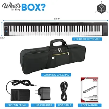 Pyle Portable 88 Key Digital Piano for All Musicians
