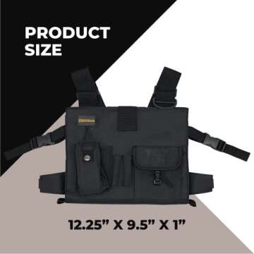 Gig Gear Two Hand Touch Tablet Chest Harness for iPad and Samsung Tablets - Rugged Tablet Carrying C...