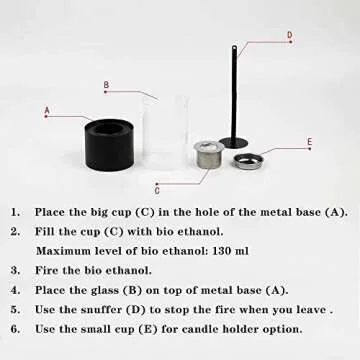 JHY DESIGN Tabletop Fire Bowl Pot 11.5''H Portable Tabletop Fireplace Ventless Fireplace