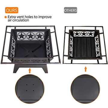 Yaheetech 32in Outdoor Fire Pit for Cozy Evenings