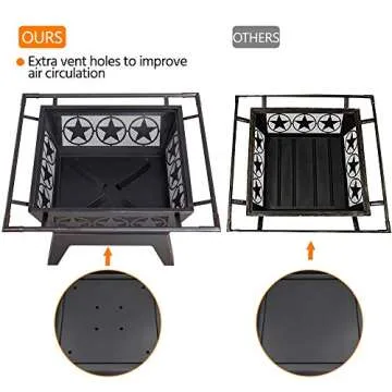 Yaheetech 32in Outdoor Fire Pit for Cozy Evenings