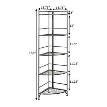 Convenience Concepts Xtra 5-Tier Corner Folding Shelves