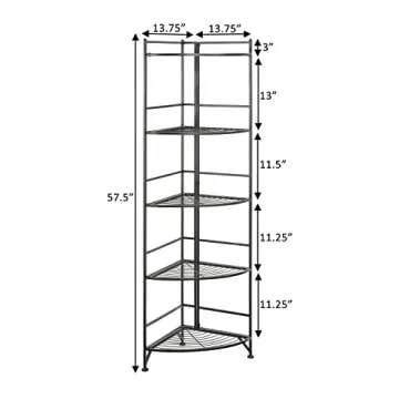 Convenience Concepts Xtra 5-Tier Corner Folding Shelves