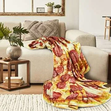moonysweet Pizza Blanket for All Ages, Cozy and Fun