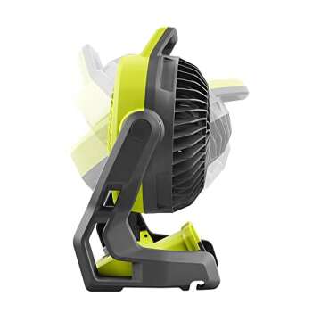 RYOBI ONE+ 18V Cordless Hybrid WHISPER SERIES 7-1/2 in. Fan (Tool Only), GREEN (PCL811B)