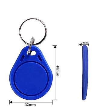 TimesKey NFC Tags Ntag215 - 7 Colorful Rewritable NFC Keytags for Every Use