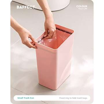 Stylish Baffect Small Trash Can with Lid for Every Space