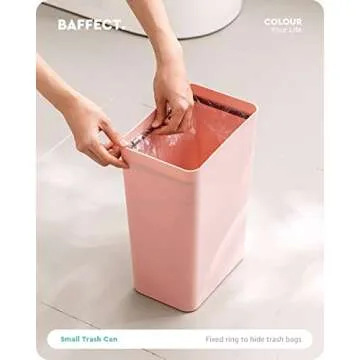Stylish Baffect Small Trash Can with Lid for Every Space