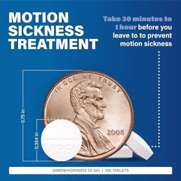 MAJOR Driminate - Dimenhydrinate 50mg Motion Sickness Tablets - Anti-Nausea Medicine - 100 Tablets