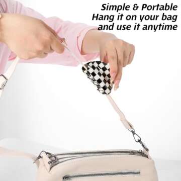 4Pcs Checkered Hair Claw Clips, Non-Slip Hair Jaw Clips for Thick, Thin, Curly, Straight, Long Hair, Simple Style Black and White Square Claw Clips, Women's Hair Accessories