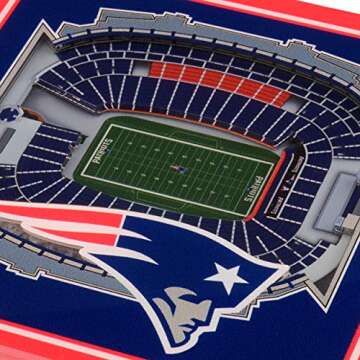 YouTheFan NFL New England Patriots 3D StadiumView Coasters - Gillette Stadium