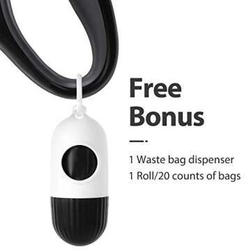 Fida Retractable Dog Leash with Dispenser and Poop Bags, 16 ft Pet Walking Leash for Small Dog or Ca...