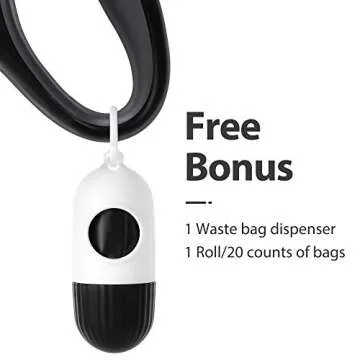 Fida Retractable Dog Leash with Dispenser and Poop Bags, 16 ft Pet Walking Leash for Small Dog or Ca...