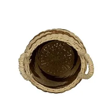 Foreside Home and Garden Brown Basket Woven Rope by Foreside Home & Garden