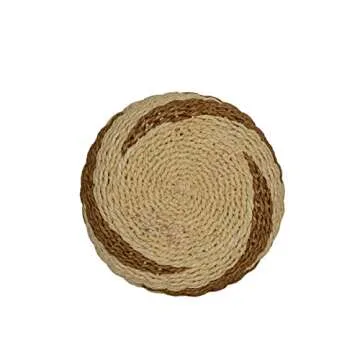 Foreside Home and Garden Brown Basket Woven Rope by Foreside Home & Garden