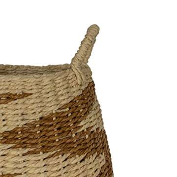 Foreside Home and Garden Brown Basket Woven Rope by Foreside Home & Garden