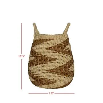 Foreside Home and Garden Brown Basket Woven Rope by Foreside Home & Garden