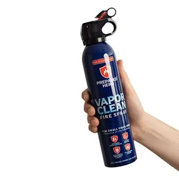 Vapor Clean Fire Spray by Prepared Hero - 2 Pack - Portable Fire Extinguisher for Home, Car, Garage, Kitchen - Works on Electrical, Grease, Battery Fires & More - Compact, Easy to Use