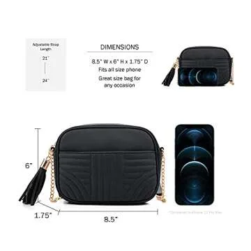 Stylish EVVE Quilted Crossbody Bag for Women