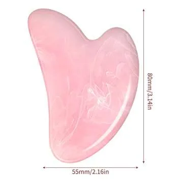 2pcs Gua Sha Massage Tool, GuaSha Tool for Face, Gua Sha Facial Tools, Gua Sha Tool Resin Heart Shape for Physical and SPA Acupuncture Therapy, Scraping Facial for Face Neck Eye Body Massage (Pink)