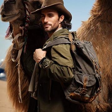 Stylish Waxed Canvas 15.6" Backpack for Men and Women