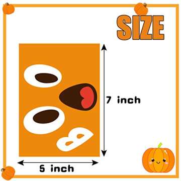 Funnlot Halloween Pumpkin Decorating Kit Crafts Face Stickers Halloween Pumpkin Decor Stickers Jack ...