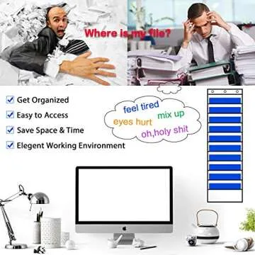 ABC Life Hanging Wall File Organizer - Durable 10-Pocket Charts