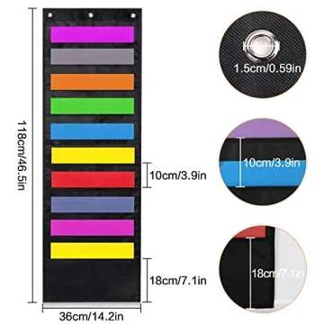 ABC Life Hanging Wall File Organizer - Durable 10-Pocket Charts