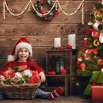 100 Pieces Christmas Wood Beads for DIY Crafts and More