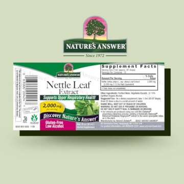 Nature's Answer Nettle Leaf with Organic Low Alcohol 1 Fluid Ounce | Herbal Supplement | Helps Promo...