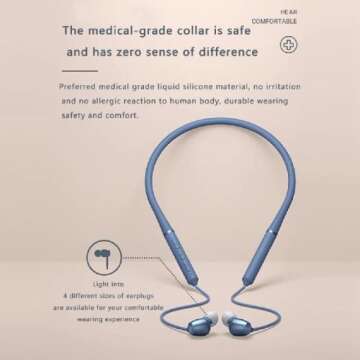 Bluetooth 5.0 Wireless Neckband Headphones, CVC 8.0 Active Noise Canceling Sports IPX4 Waterproof in-Ear HiFi Stereo Headset with Mic, 8 Hours Battery Life,Green