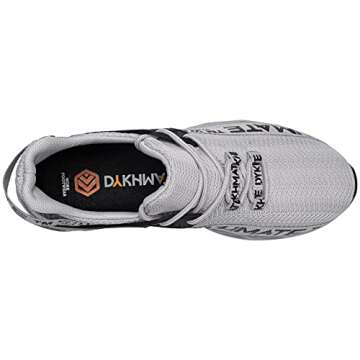 FENLERN Women's Running Shoes Comfortable Mesh Cute Sole Walking Tennis Shoe with Arch Support(8.5, Grey)